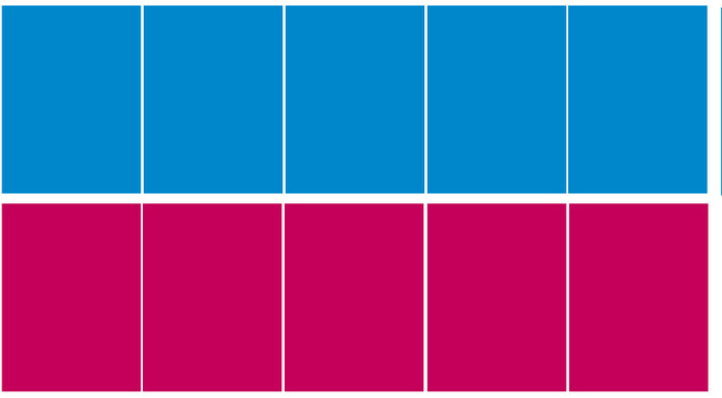 대원우드보드 칼라 에바폼 2T 490 x 330 mm, 파랑, 빨강, 10개