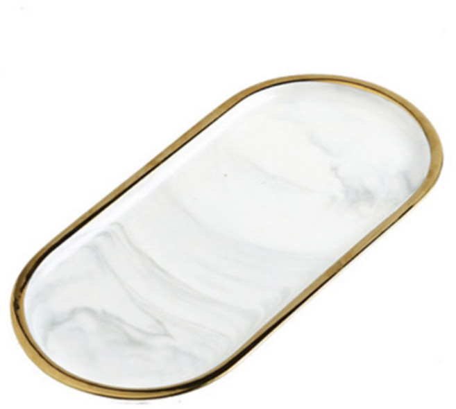 마켓피오 주방 대리석 고급 라운드 트레이 S, 1개