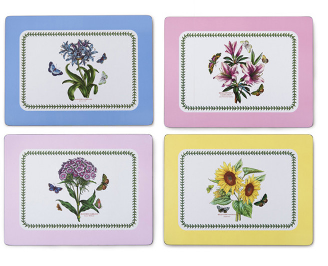 포트메리온 보타닉가든테라스 식탁매트 4종세트, 혼합색상, 대(40 x 29 cm), 4개