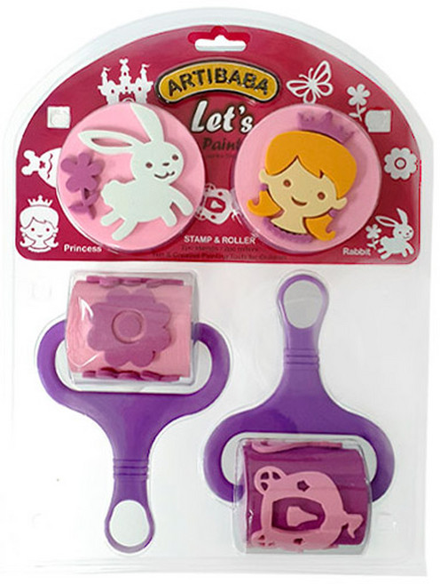 아티바바 스탬프 롤러 찍기 도구 GIRL, 혼합색상