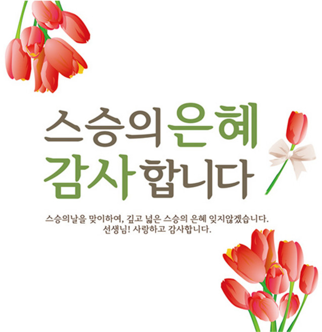 파티공구 스승의날 현수막 V01, 화이트