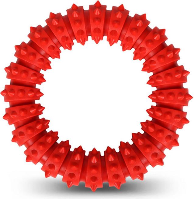 딩동펫 반려동물 스터드 링 장난감, 레드, 1개