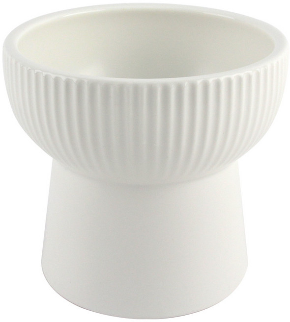 도그아이 반려동물 파스텔 도자기 밥그릇, 화이트, 1개