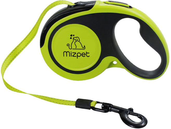 미즈펫 원터치 강아지 자동 리드줄 5m, 그린, 1개