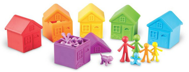 러닝리소스 레인보우 분류 하우스 셈놀이, 1세트