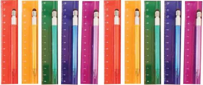 매직하우스 매직룰러 터치펜 미니 0.7mm, 랜덤발송, 10개