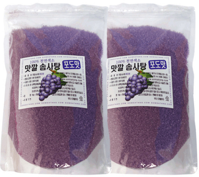 맛깔 솜사탕용 포도향 설탕, 500g, 2개