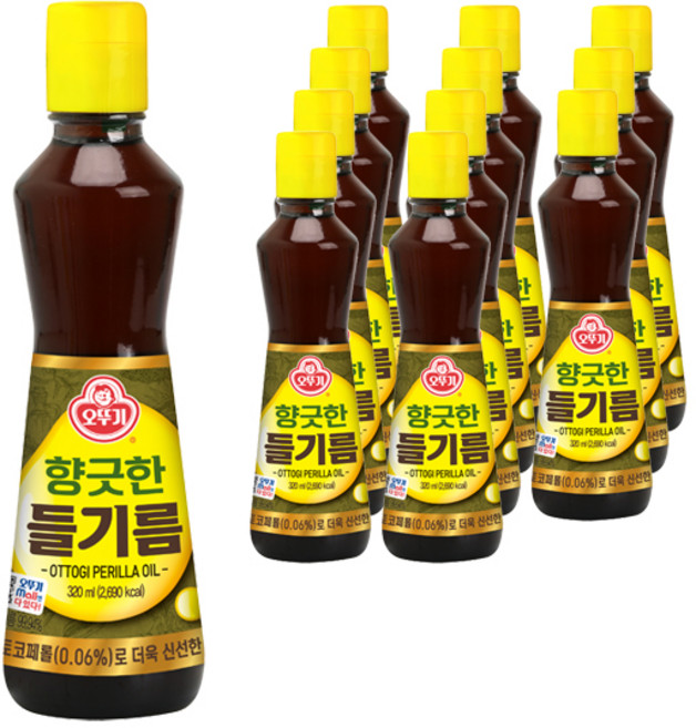 오뚜기 향긋한 들기름, 320ml, 12개