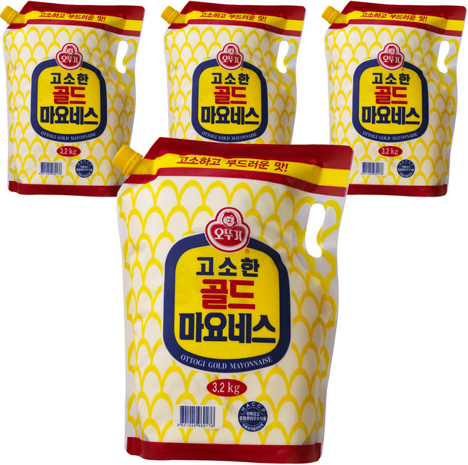 오뚜기 고소한 골드 마요네즈, 3.2kg, 4개