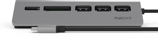넥스트유 USB 3.0 Type-C 5 in 1 허브 NEXT-9721TC, 혼합색상, 1개