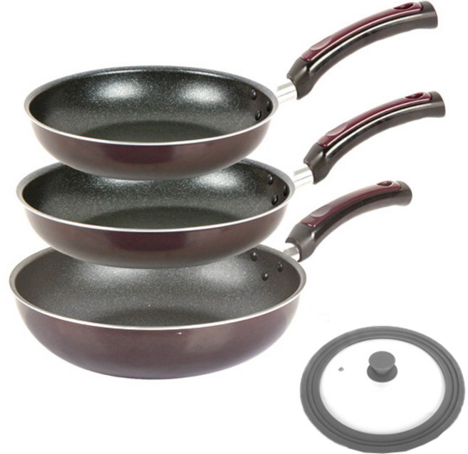 매직쉐프 뉴 스마트 논스틱 코팅 후라이팬 24cm + 28cm + 궁중팬 28cm + 모노먼트 실리콘 다용도 멀티 커버 세트, 혼합색상, 후라이팬 2종 + 궁중팬 + 멀티커버