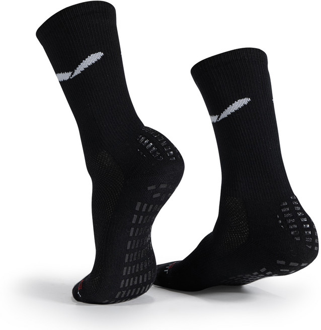 준타스 논슬립 하프 삭스, 블랙, 1개