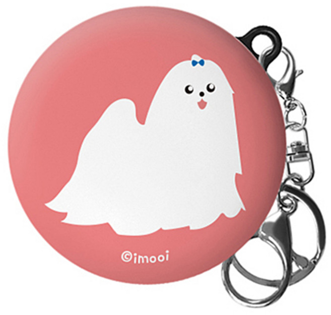 아이무이 마이퍼피 LG 톤플러스 프리 이어폰 하드 케이스 + 키링, 말티즈, 1개