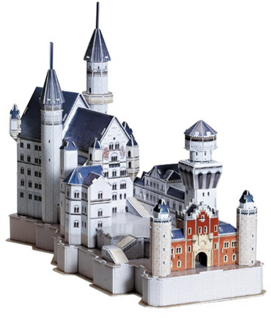 노이슈반슈타인성 입체퍼즐, 99피스, 혼합색상, 1개