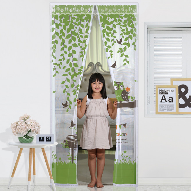 다샵 일체형 자석 프리미엄 모기장 + 찍찍이테이프 6p + 오픈고정자석 4p, 커플부엉이(모기장), 랜덤 발송(자석)