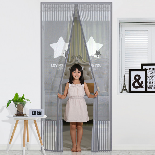 다샵 일체형 자석 프리미엄 모기장 + 찍찍이테이프 6p + 오픈고정자석 4p, 스타 그레이(모기장), 랜덤 발송(자석)