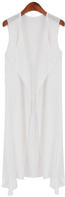 럽스 아보카도 숄카라 오픈 롱 니트 베스트