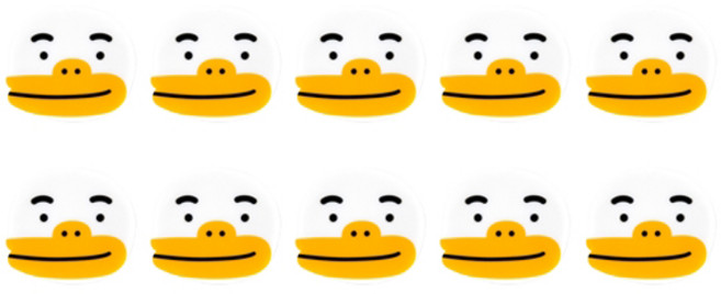 카카오프렌즈 지우개, 튜브, 10개