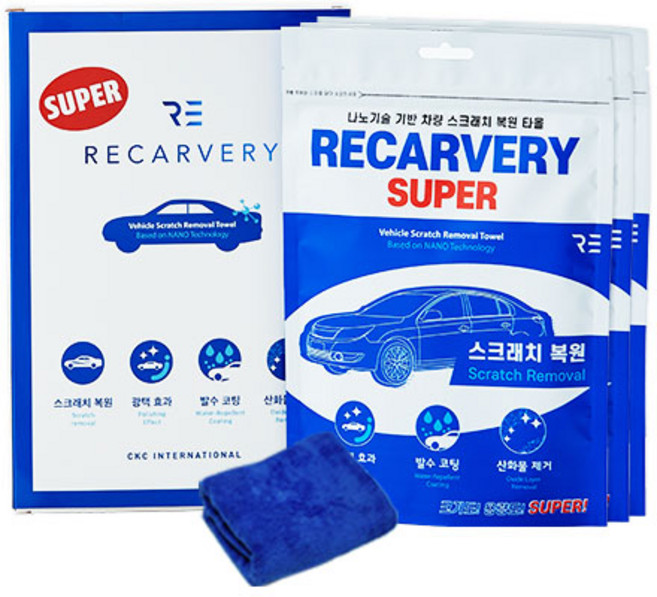 리카버리 슈퍼 타올 3p + 극세사 타올, 1세트, 1세트
