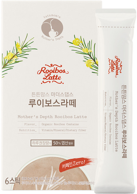 튼튼맘스 마더스댑스 루이보스라떼 분말, 16g, 6개입, 1개