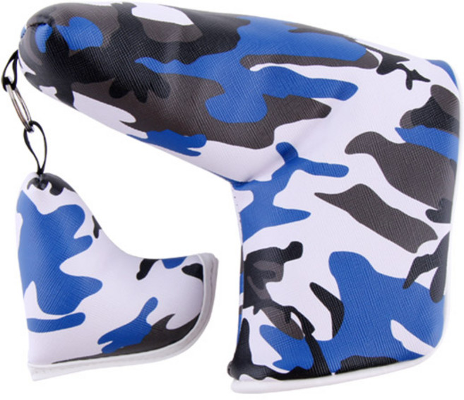 카시야골프 밀리터리 골프 일자형 퍼터 커버, 블루, 1개