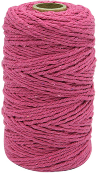 素色粗麻繩 XL號, 深粉色, 90m