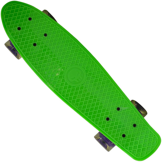 그랜드고퍼 LED휠 크루저 스케이트보드 LD20, 그린, 1개