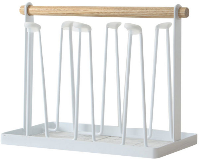 윰스 우드 머그컵 커피잔 다용도 컵걸이, 화이트, 1개