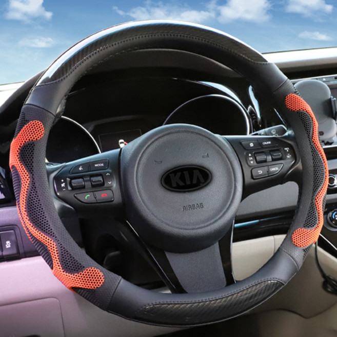 아트로마 3D 벌집그립 카본 핸들커버, 오렌지