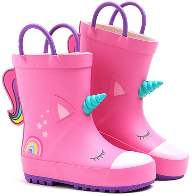 오즈키즈 여아용 스타유니콘 레인부츠