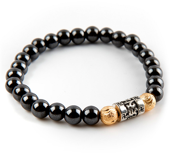 세븐스타 은장 만자 자석팔찌 3XL, 1개