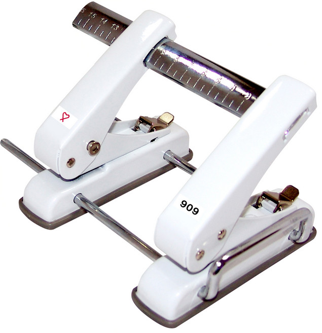 바이하츠 2공 원터치 조정레버 이동펀치 P-909, 혼합색상, 1개