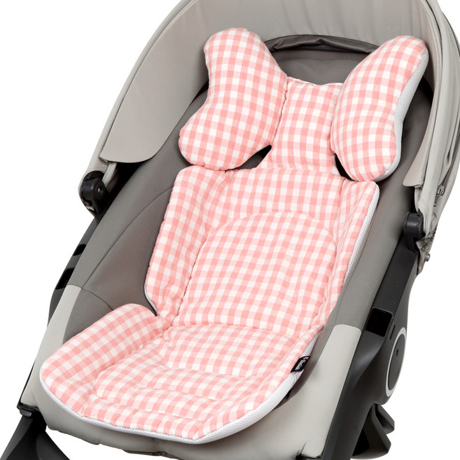 마니또 에브리데이 심플릿 유모차 이너시트, 멜란체크워싱핑크, 1개