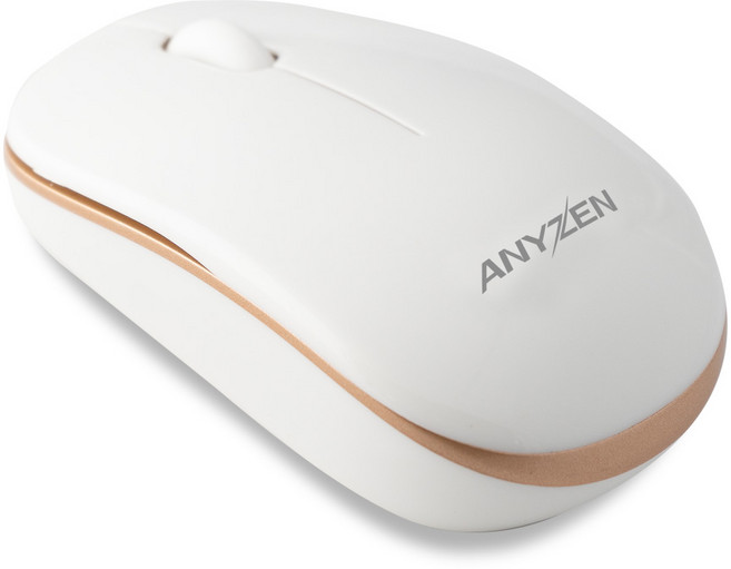 애니젠 무소음 무선 마우스, M331, 화이트