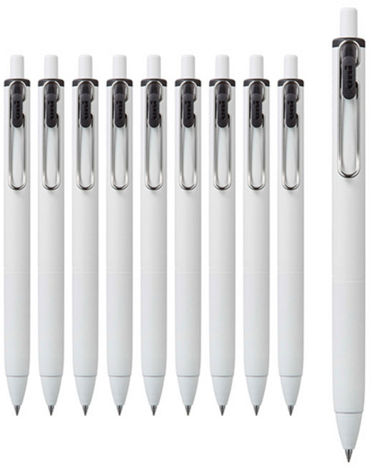 유니볼원 중성 잉크펜 0.5mm, 블랙, 10개