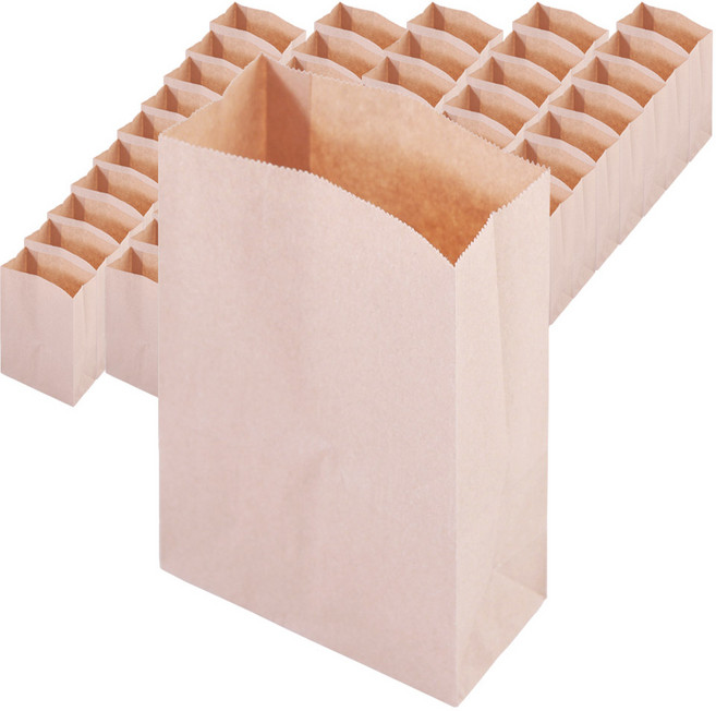 페이퍼백 미니 12 x 6 x 15.5 cm, 크라프트, 100개