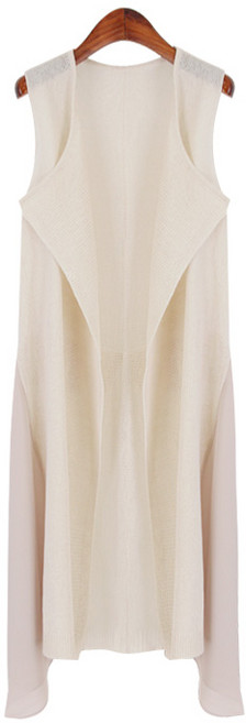 럽스 아보카도 숄카라 오픈 롱 니트 베스트