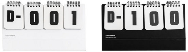 모던홀릭 가정용 신생아 만년 디데이 달력 2종 세트, 블랙, 화이트, 1세트