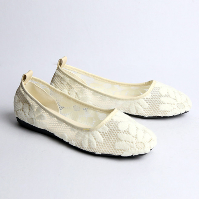 라블 편안한 레이스 여름 플랫슈즈