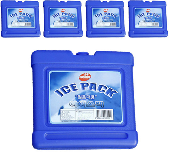 코스모스 하드케이스 아이스팩 1300ml, 5개, 1세트