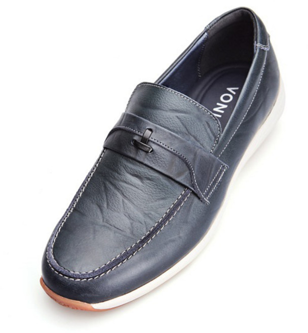 VONIN 남성용 천연소가죽 엘리펀트 워싱 이지워킹 캐주얼화 RIN296NV