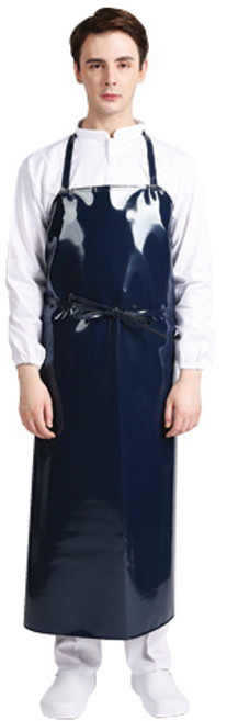 웰프런 양면코팅 방수앞치마 목끈형 특대, 네이비, 1개