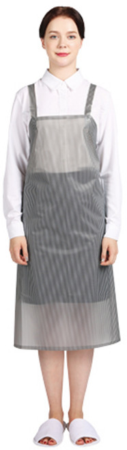 웰프런 우레탄 방수앞치마 스트라이프 중, 반투명 블랙, 1개