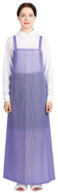 웰프런 우레탄 방수앞치마 스트라이프 대, 반투명 퍼플, 1개