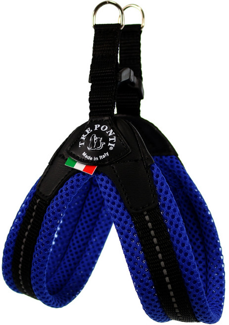 트레폰티 이지핏 에어메시 반려동물 버클타입 하네스, 블루, 1개