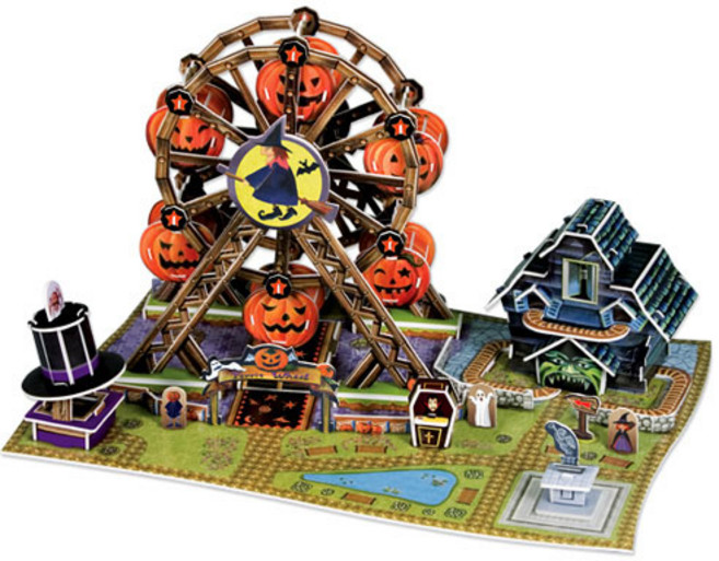 뜯어만드는세상 테마파크 시리즈 1 할로윈 대관람차 입체퍼즐, 112피스, 혼합색상, 1개