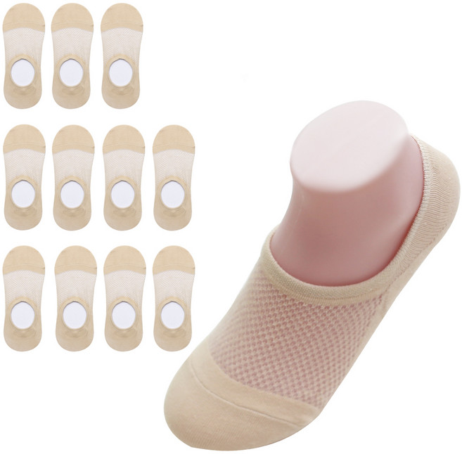 이지레그 여성용 쿨망사 페이크삭스 12켤레