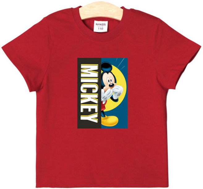 뉴욕꼬맹이 아동용 통기성 디즈니 미키마우스 NY 반팔 티셔츠 G062