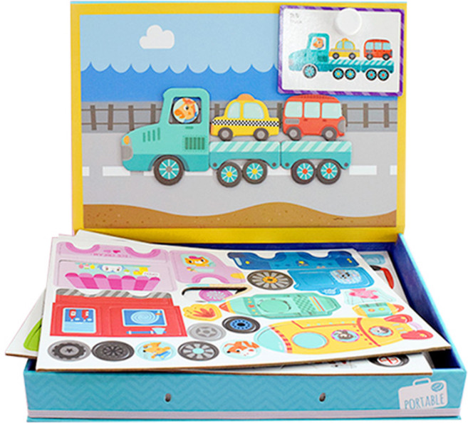 가베가족 마그넷 퍼즐박스 교통수단 KS2735, 1세트