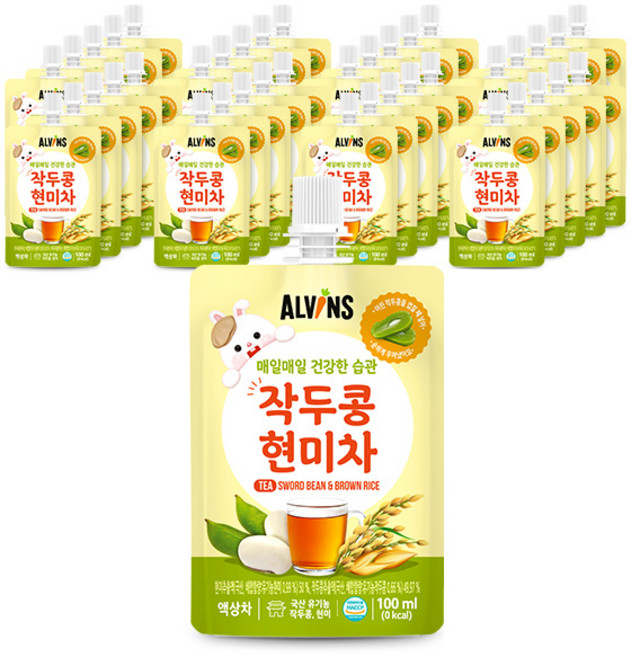 엘빈즈 매일매일 건강한습관, 작두콩현미차, 40개, 100ml